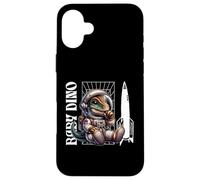 Custodia per iPhone 16 Plus Baby Roar Astronaut Dinosaur Dino Space Cosmic Galactic Art