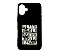 Custodia per iPhone 16 Plus Bach Mozart Beethoven Chopin Wagner Icone Classiche