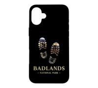 Custodia per iPhone 16 Plus Badlands National Park Escursionismo Scarponcino Stampa Souvenir
