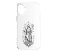 Custodia per iPhone 16 Plus Baldr Norse Dio della Luce Sacra Rune Mitologia Opera D'arte