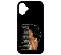 Custodia per iPhone 16 Plus Bambini Black Pride Girls I Am Black Girl Magic Leopard Cheetah
