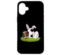 Custodia per iPhone 16 Plus Bambini Pasqua Ragazzi Baseball Basket Calcio Uovo Coniglietti orecchie