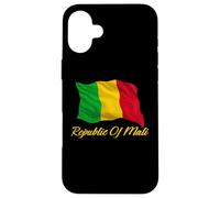 Custodia per iPhone 16 Plus Bandiera del Malian Patriottica africana Uomini Donne Bambini Mali
