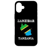 Custodia per iPhone 16 Plus Bandiera della Tanzania Distressed Zanzibar Pride