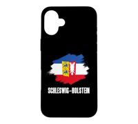 Custodia per iPhone 16 Plus Bandiera dello Schleswig-Holstein, bandiera dello Stato federale tedesco Kiel