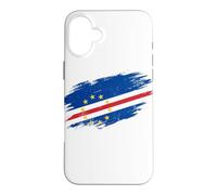 Custodia per iPhone 16 Plus Bandiera di Capo Verde con grafica grunge invecchiata