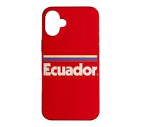 Custodia per iPhone 16 Plus Bandiera Ecuador retrò rosso