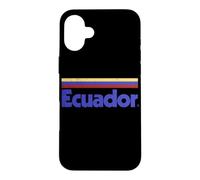 Custodia per iPhone 16 Plus Bandiera Ecuador retrò rosso