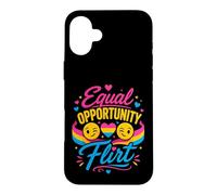 Custodia per iPhone 16 Plus Bandiera pansessuale per pari opportunità Flirt