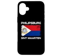 Custodia per iPhone 16 Plus Bandiera Philipsburg Sint Maarten
