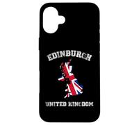 Custodia per iPhone 16 Plus Bandiera vintage del Regno Unito di Edimburgo
