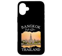 Custodia per iPhone 16 Plus Bangkok Thailandia Souvenir Tempio dell'alba Buddismo Wat Arun