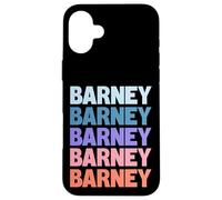 Custodia per iPhone 16 Plus Barney Funny Modern Repetitive Text Design First Name Barney