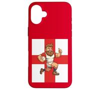 Custodia per iPhone 16 Plus Barrelling Forward, divertente eroe del rugby inglese