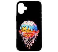Custodia per iPhone 16 Plus Basketball Ice Cream Drip Sport Player Men Women Kids