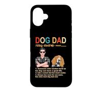 Custodia per iPhone 16 Plus Basset Hound Dog Dad Definition Funny Fathers Day