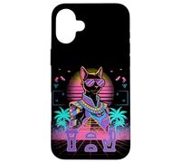 Custodia per iPhone 16 Plus Bastet Egiziano Kemet Stile Degli Anni '80