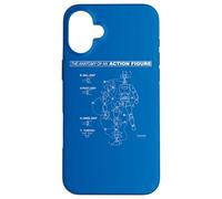 Custodia per iPhone 16 Plus Batman Action Figure Anatomy