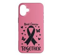 Custodia per iPhone 16 Plus Battere il cancro insieme Cancro Sostenere la consapevolezza