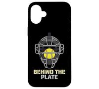 Custodia per iPhone 16 Plus Behind The Plate Softball Catcher Fastpitch Infield Catcher