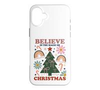 Custodia per iPhone 16 Plus Believe In The Magic Of Christmas Retro Groovy Vintage Xmas