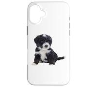 Custodia per iPhone 16 Plus Bernedoodle Dog Mini Bernedoodle Super Cute Canine