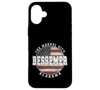 Custodia per iPhone 16 Plus Bessemer Alabama, bandiera americana vintage