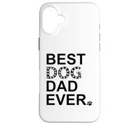 Custodia per iPhone 16 Plus Best Dog Dad Ever Sign Dog Dad Paw Print Dog Lover Dogfather