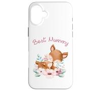 Custodia per iPhone 16 Plus Best Mummy - Mother's Day Cute Mom & Baby Dear Watercolor