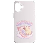 Custodia per iPhone 16 Plus Besties Axolotl Capybara Bubble Tea Carino Kawaii Anime Animale