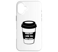Custodia per iPhone 16 Plus Bevi prima il caffè e poi pagaia in kayak