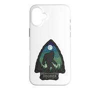 Custodia per iPhone 16 Plus Bigfoot Arrowhead Sasquatch Scopri la grafica del cielo notturno