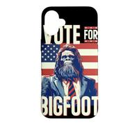 Custodia per iPhone 16 Plus Bigfoot for President Election Vote Sasquatch USA Flag 2024