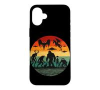 Custodia per iPhone 16 Plus Bigfoot Mothman Alien Criptidi Paranormali