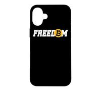 Custodia per iPhone 16 Plus Bitcoin Freedom Criptovaluta BTC Libertà Cripto Milionario