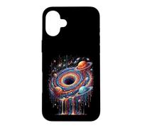 Custodia per iPhone 16 Plus Black Hole Physics Galaxy Planets Space Lover Astrophysicist