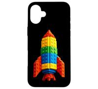 Custodia per iPhone 16 Plus Block Builder Mattoni Rocket Ship Giocattoli di costruzione di mattoni