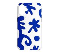 Custodia per iPhone 16 Plus Blue Coral Pattern Ocean Sea Life Immersioni subacquee