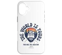 Custodia per iPhone 16 Plus Bob Ross The World Is Yours