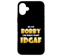 Custodia per iPhone 16 Plus Bobby Costume IDGAF Funny Meme Halloween Bob Costume Bobbys