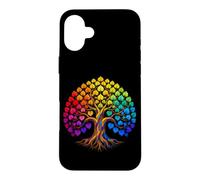 Custodia per iPhone 16 Plus Bodhi Tree Buddismo Simbolo Spiritualità Stained Glass Art