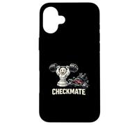 Custodia per iPhone 16 Plus Bodybuilding Chess Piece Sollevamento Pesi King Sconfitta