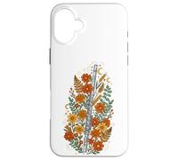 Custodia per iPhone 16 Plus Boho Floral Flute Instrument Musician