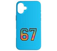 Custodia per iPhone 16 Plus Bold 67 Gradient Numbers - Meme Slang Art per i fan della Gen Alpha