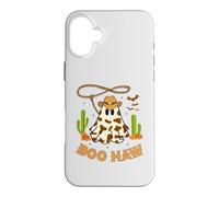 Custodia per iPhone 16 Plus Boo Haw Fantastico Ghost Cowboy Cowgirl Western Halloween Spooky