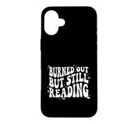 Custodia per iPhone 16 Plus Bookish Burned Out But Still Reading Retro Book Club