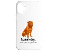 Custodia per iPhone 16 Plus Bordeaux Dog Guardian per natura divano patata per scelta