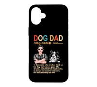 Custodia per iPhone 16 Plus Border Collie Dog Dad Definition Funny Fathers Day
