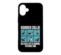 Custodia per iPhone 16 Plus Border Collie perché la vita è noiosa senza uno - Dog Mom
