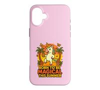 Custodia per iPhone 16 Plus Born to Be Magical Summer Vibes Ananas Unicorno